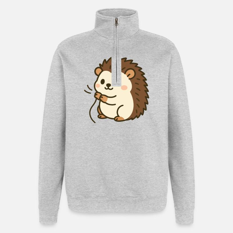 Câlin Stinger Hérisson Bébé - Sweat à zip 1/4 - gris chiné