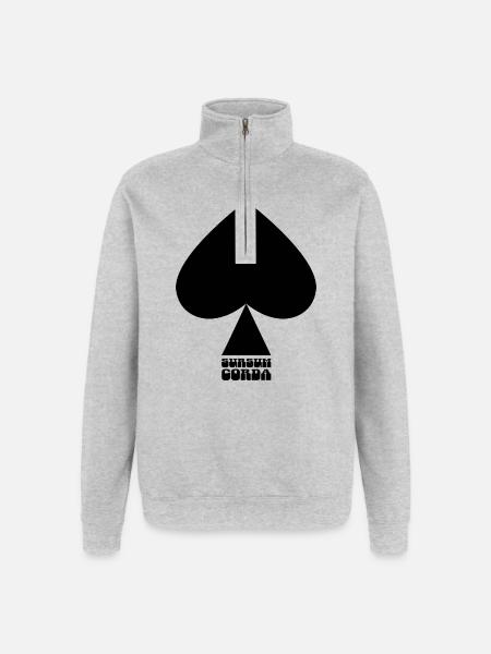 Sursum corda - Quarter-Zip Sweatshirt - heather grey