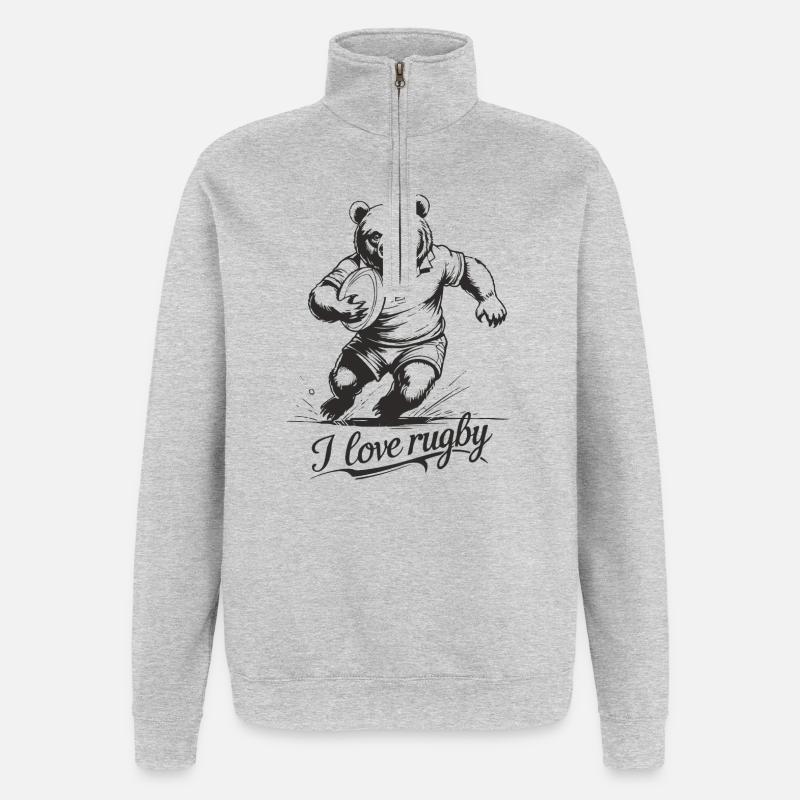 rugby - Quarter-Zip Sweatshirt - heather grey