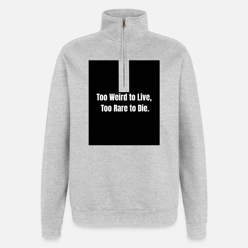 Zu selten – Stolz, anders zu sein - Quarter-Zip-Sweatshirt - Grau meliert