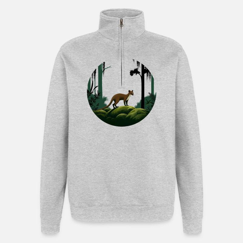 Fossa - Quarter-Zip Sweatshirt - heather grey