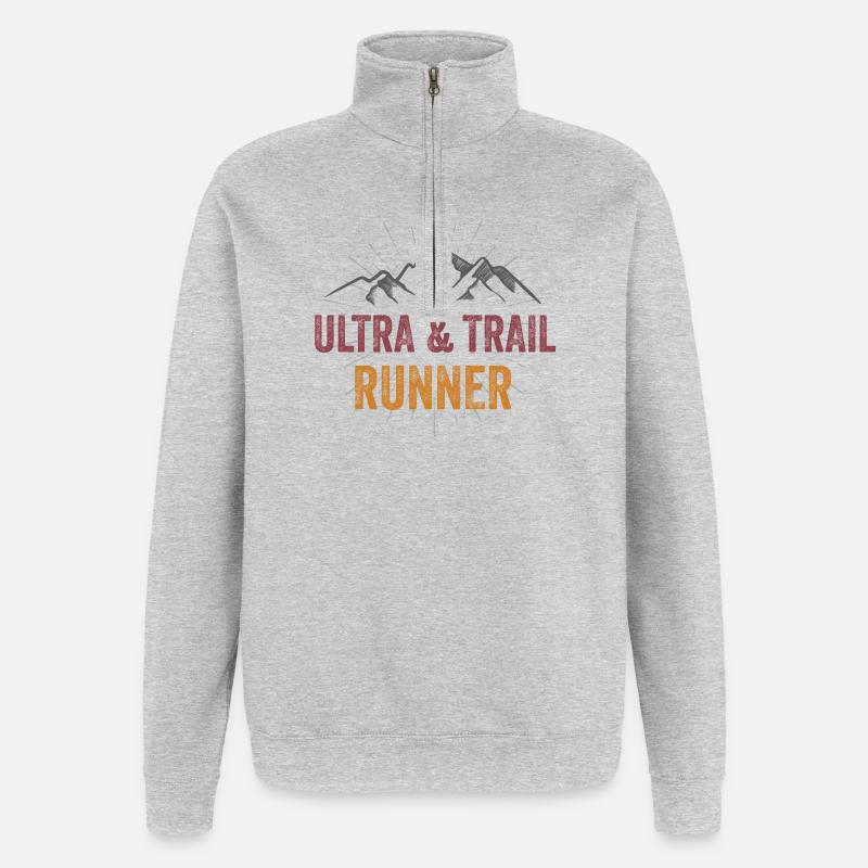 Ultra & Trail Runner - Sweat à zip 1/4 - gris chiné