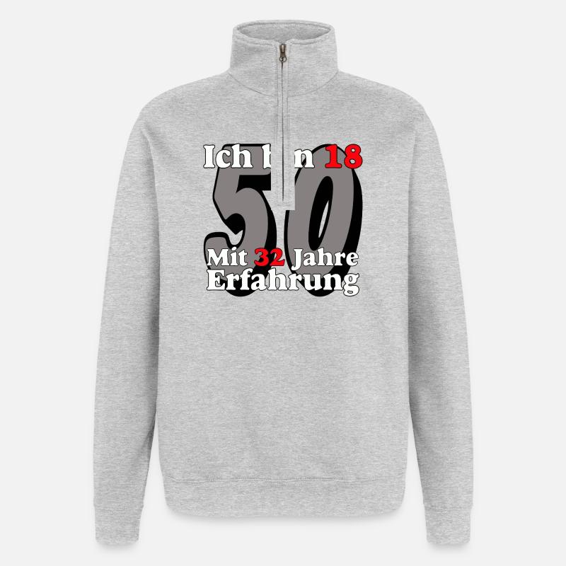 50 ans d’expérience ........................... - Sweat à zip 1/4 - gris chiné
