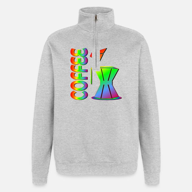 RAINBOW PRIDE KAFFEE ESPRESSO - Quarter-Zip-Sweatshirt - Grau meliert