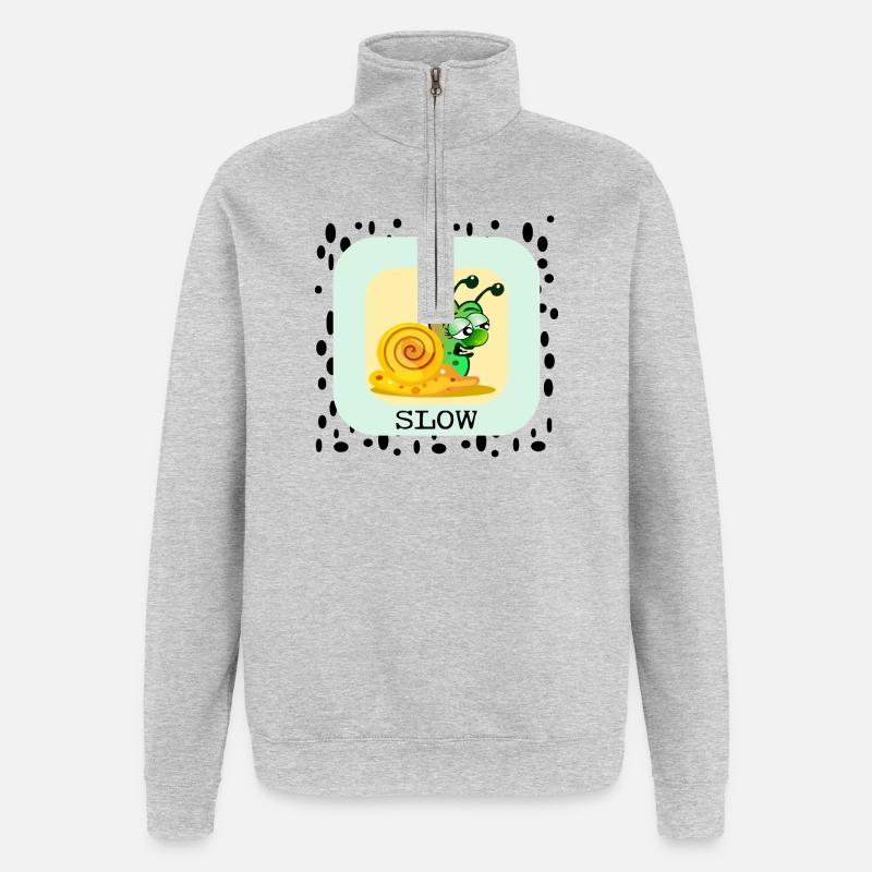 LANGSAME SCHNECKE - Quarter-Zip-Sweatshirt - Grau meliert