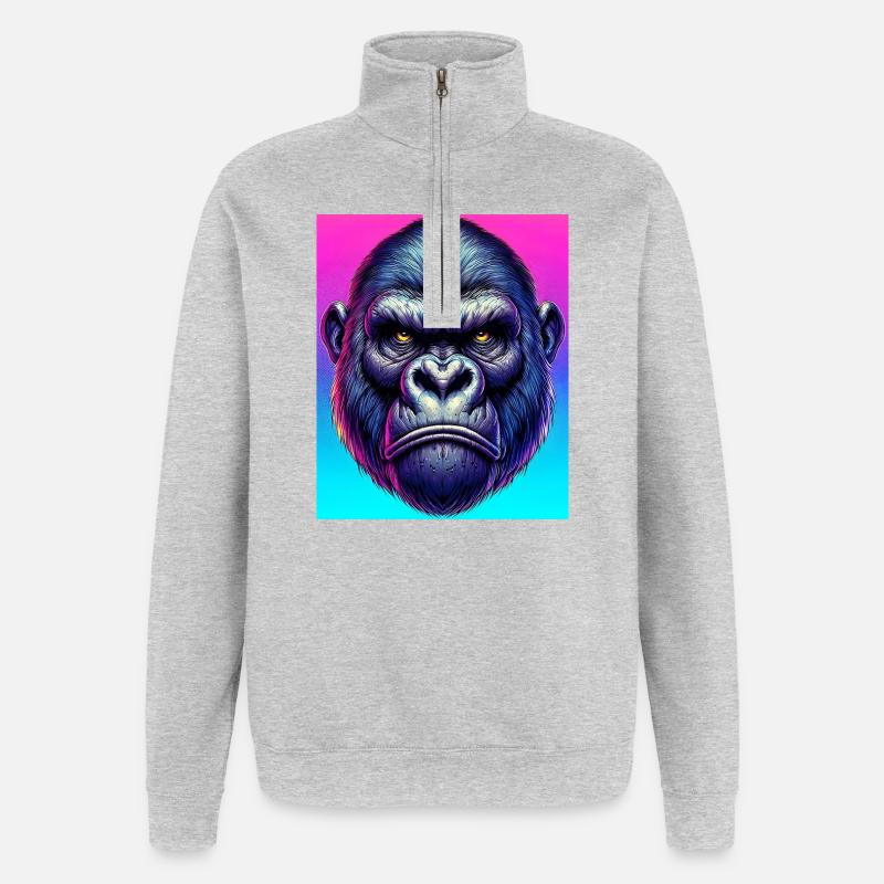 gorilla - Quarter-Zip Sweatshirt - heather grey