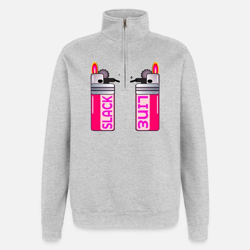 RABBIT SLACKLINING LIGHTER - Quarter-Zip Sweatshirt - heather grey