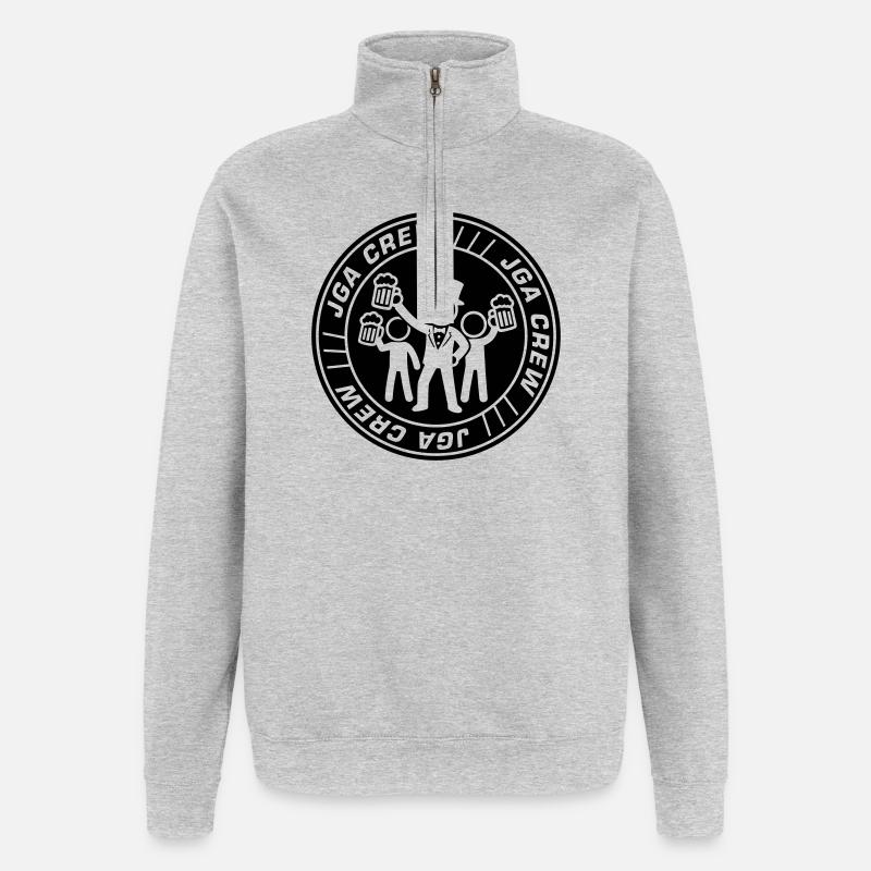 Jga Crew Junggesellenabschied - Quarter-Zip-Sweatshirt - Grau meliert