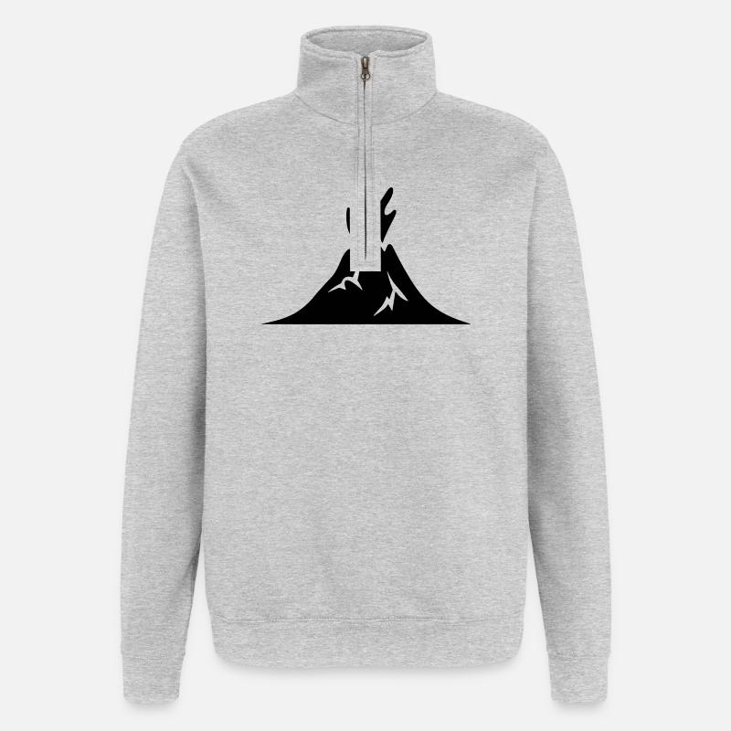 Design Nature Vivid Elements - Quarter-Zip Sweatshirt - heather grey
