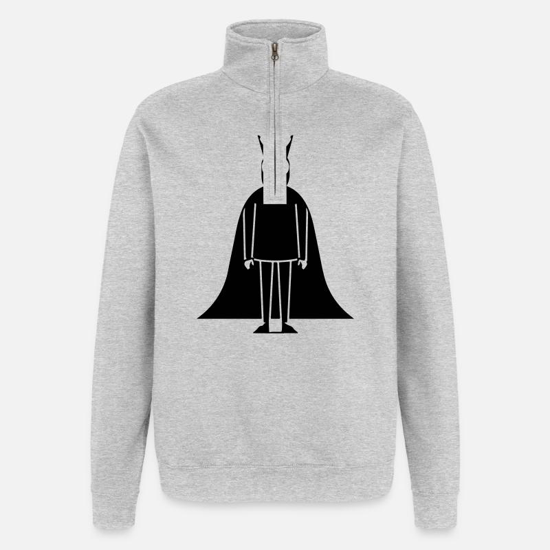 Symbole du roi - Sweat à zip 1/4 - gris chiné