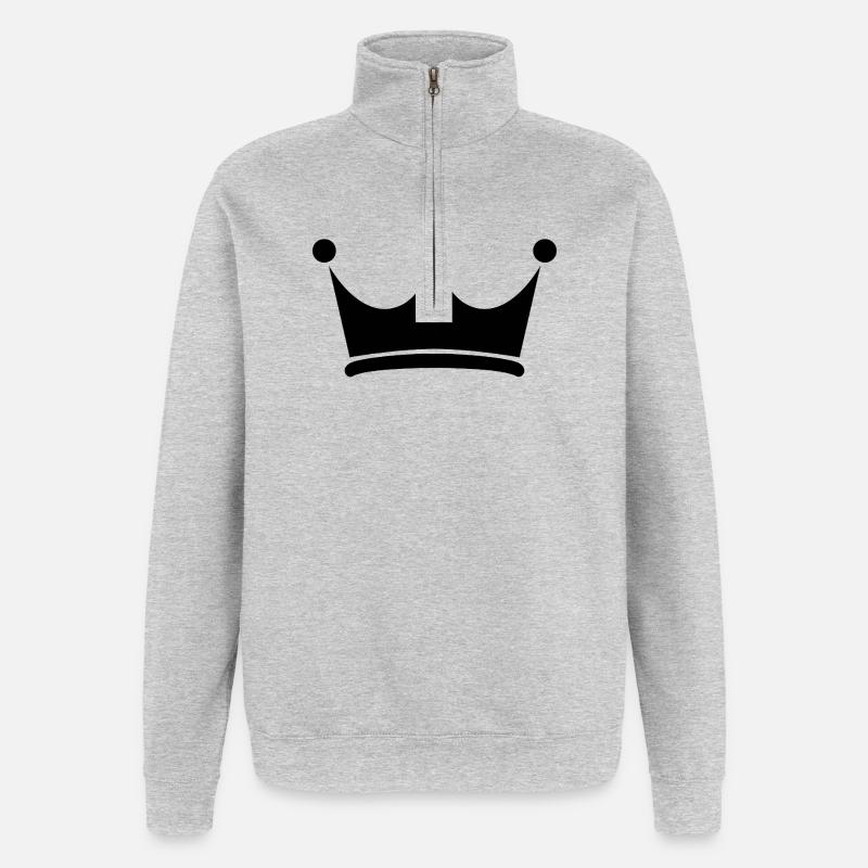 Die Krone - Quarter-Zip-Sweatshirt - Grau meliert