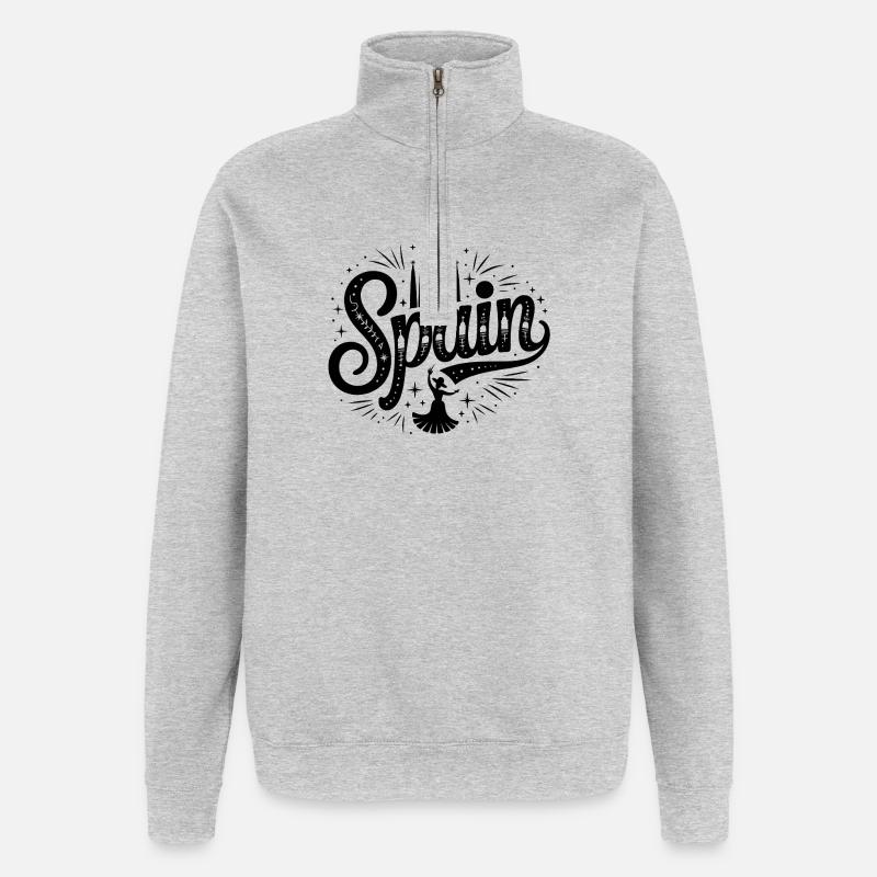 Espagne - Conception de souvenirs - Sweat à zip 1/4 - gris chiné