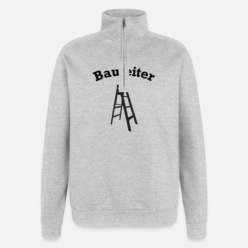 Bauleiter Baustellenleiter - Quarter-Zip-Sweatshirt - Grau meliert