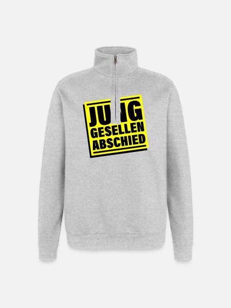 Junggesellenabschied Jga Junggeselle - Quarter-Zip-Sweatshirt - Grau meliert