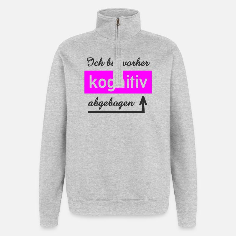 Cognitive Thinker Personalized Design - Quarter-Zip Sweatshirt - heather grey