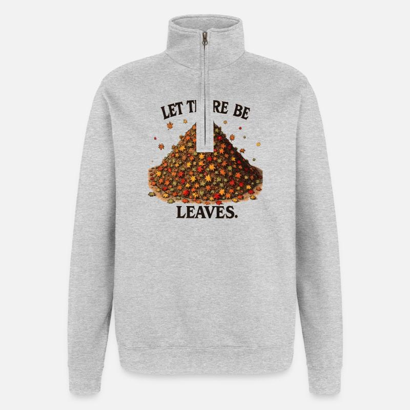 Herbstlaub Herbstlaub Herbstlaub Herbstlaub - Quarter-Zip-Sweatshirt - Grau meliert