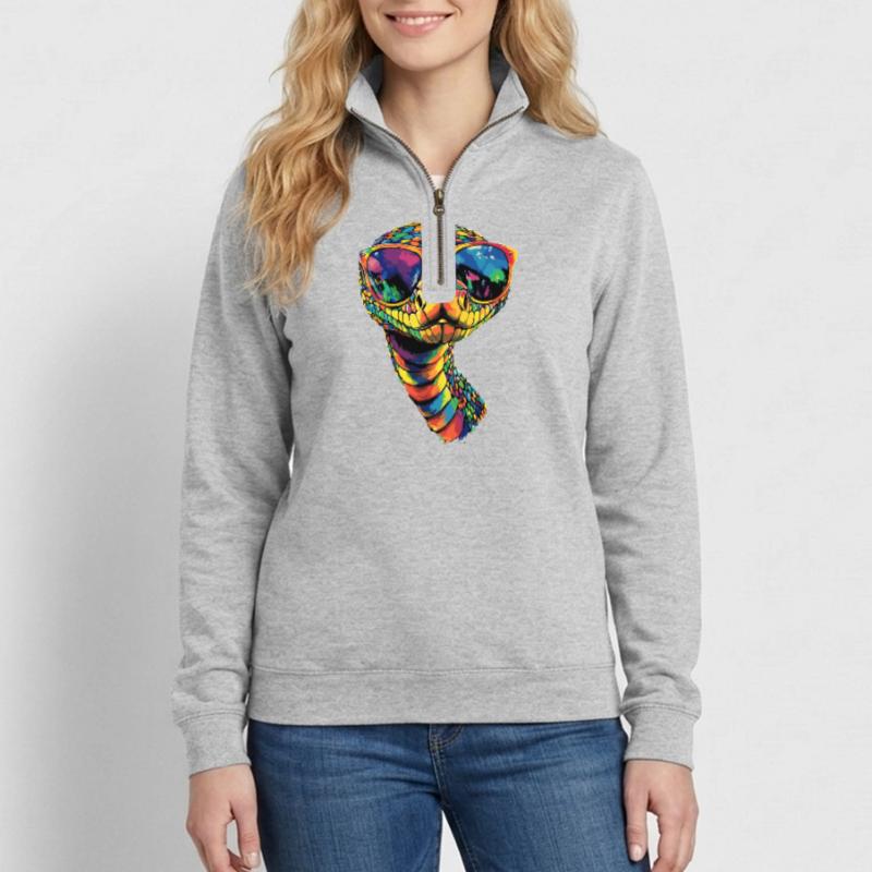 snake, python, cobra, rattlesnake, snakes Quarter-Zip Sweatshirt