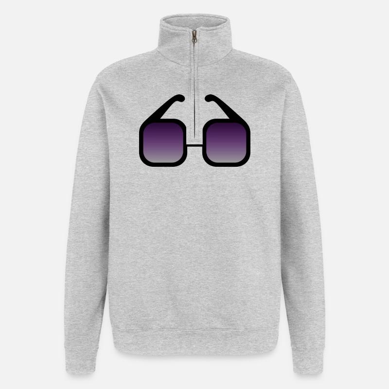 Lunettes de soleil dégradées noires - Sweat à zip 1/4 - gris chiné
