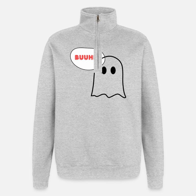 Langage comique expressif - Sweat à zip 1/4 - gris chiné