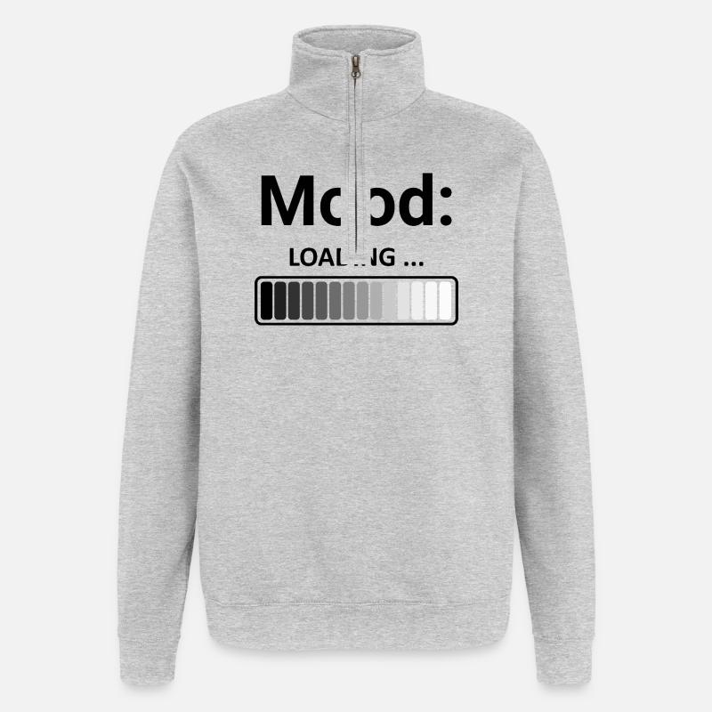 Mood Loading Stilvolles Design Ladestange - Quarter-Zip-Sweatshirt - Grau meliert