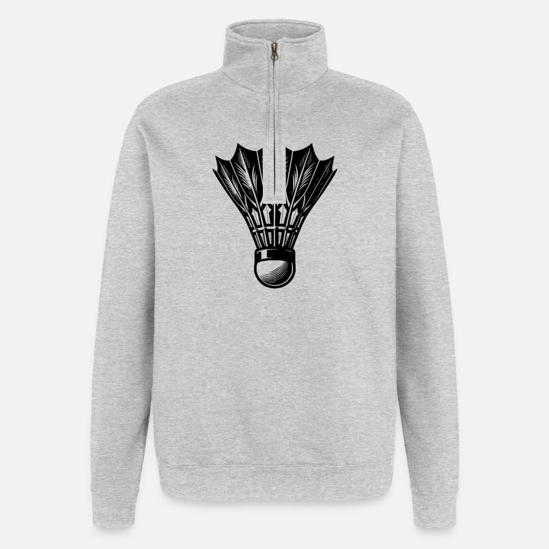 Badminton – Vainqueur du tournoi de match - Sweat à zip 1/4 - gris chiné