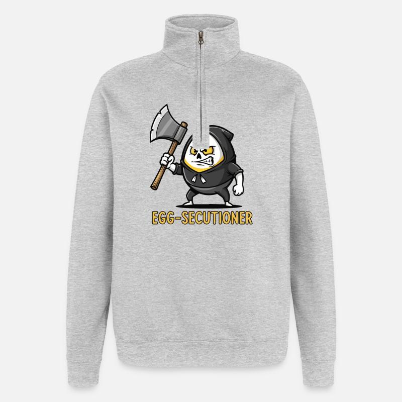 Egg-xecution Time - Quarter-Zip Sweatshirt - heather grey