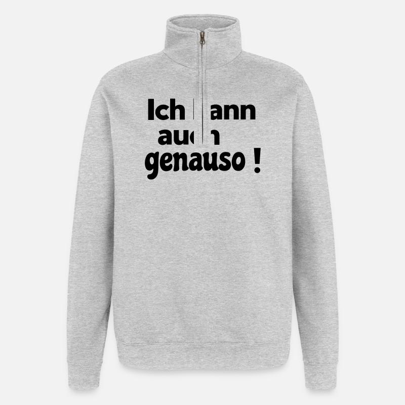 tout comme - Sweat à zip 1/4 - gris chiné