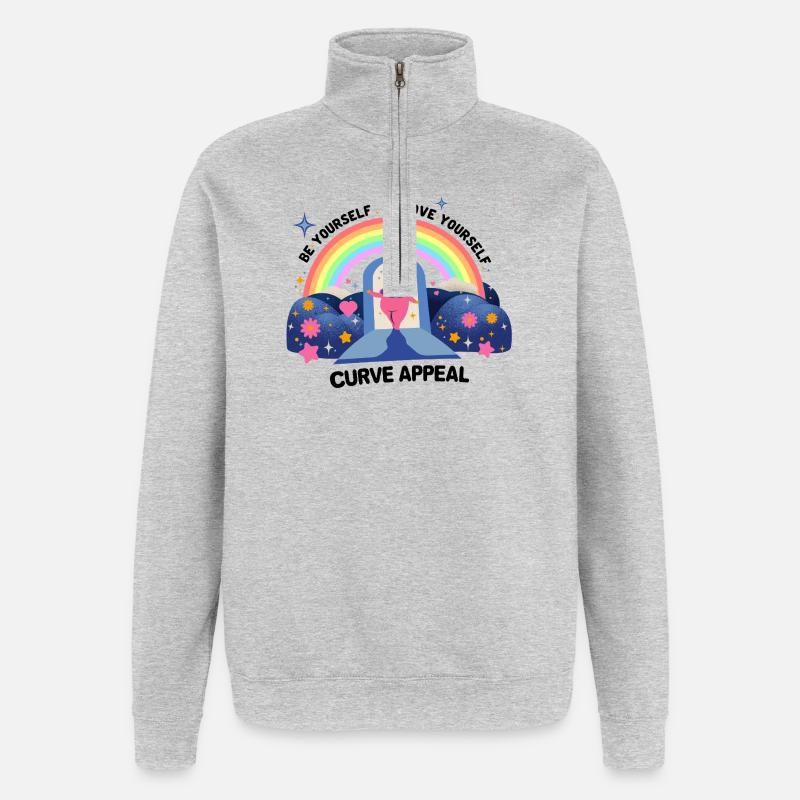 Rainbow Graphics Pride and Acceptance – Love - Quarter-Zip Sweatshirt - heather grey