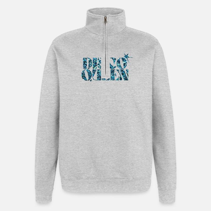 Disco Glitter Bubble Graphic Design - Quarter-Zip Sweatshirt - heather grey