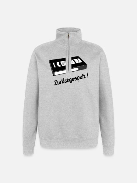 Rewound - Quarter-Zip Sweatshirt - heather grey