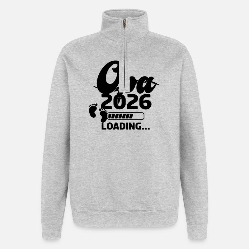 Opa 2026 Loading - Quarter-Zip-Sweatshirt - Grau meliert