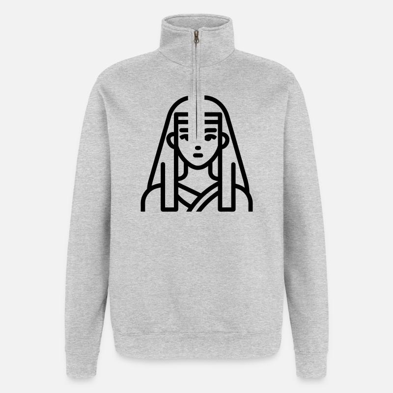 Pharao - Quarter-Zip-Sweatshirt - Grau meliert