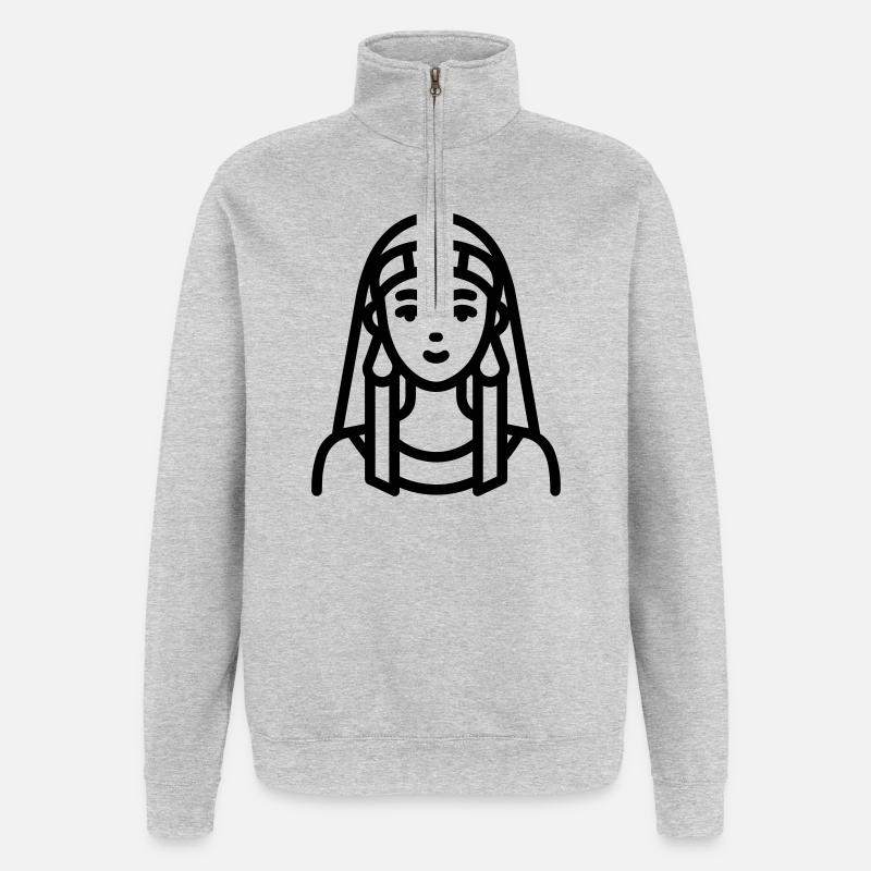 pharaoh - Quarter-Zip Sweatshirt - heather grey