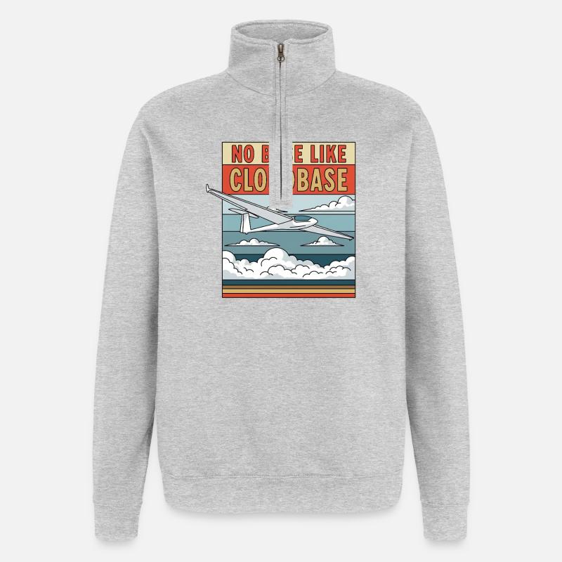 Pas de base comme Cloudbase - Sweat à zip 1/4 - gris chiné