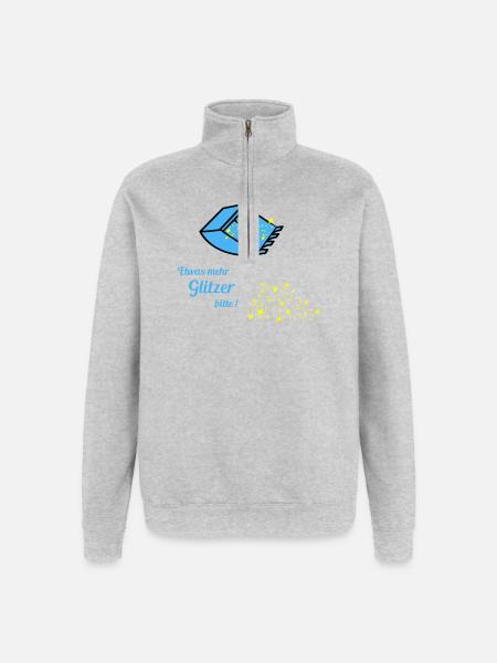 more glitter - Quarter-Zip Sweatshirt - heather grey