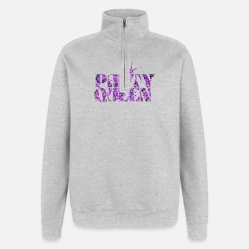 Party Queen Glitter Typography - Quarter-Zip Sweatshirt - heather grey