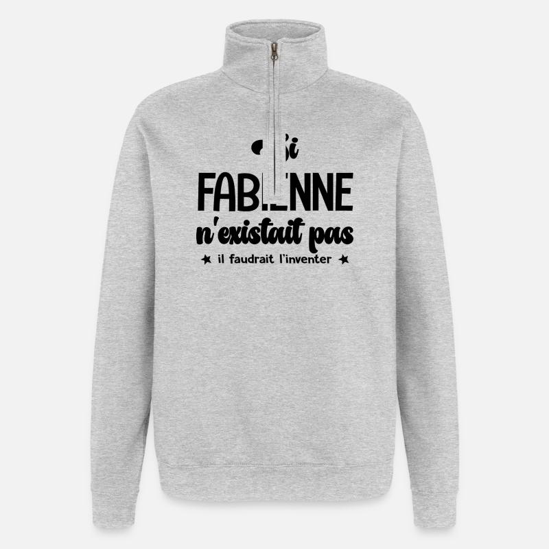 Fabienne personalized Fabienne gift. - Quarter-Zip Sweatshirt - heather grey