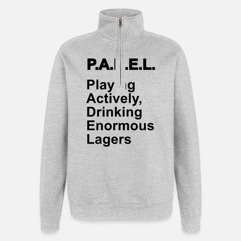 Betydningen af padel - Sweatshirt med 1/4 lynlås - grå meleret