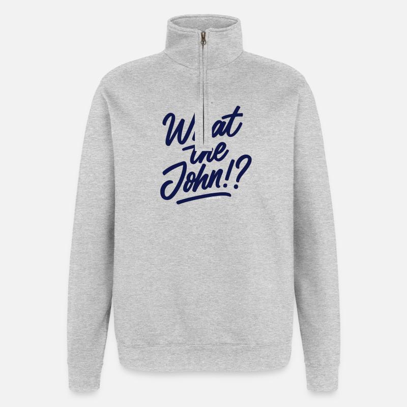 Qu’est-ce que c’est que Jean ? - Sweat à zip 1/4 - gris chiné