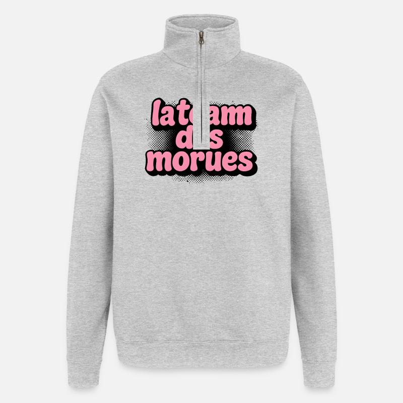 The Cod Team - Quarter-Zip Sweatshirt - heather grey