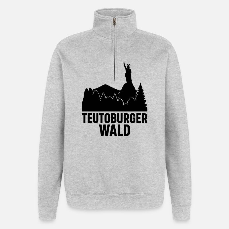 Teutoburger Wald - Quarter-Zip-Sweatshirt - Grau meliert