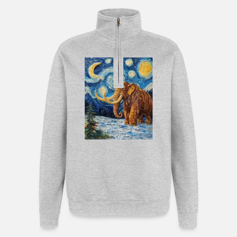 Mammut Van Gogh Starry Night - Quarter-Zip-Sweatshirt - Grau meliert