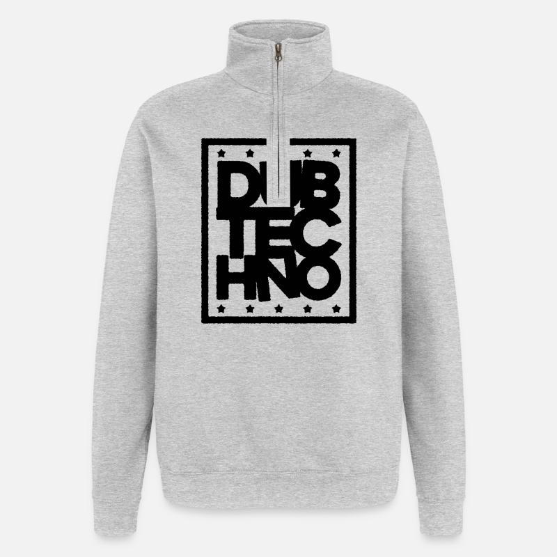 Dub Techno Dark Edition - Quarter-Zip-Sweatshirt - Grau meliert