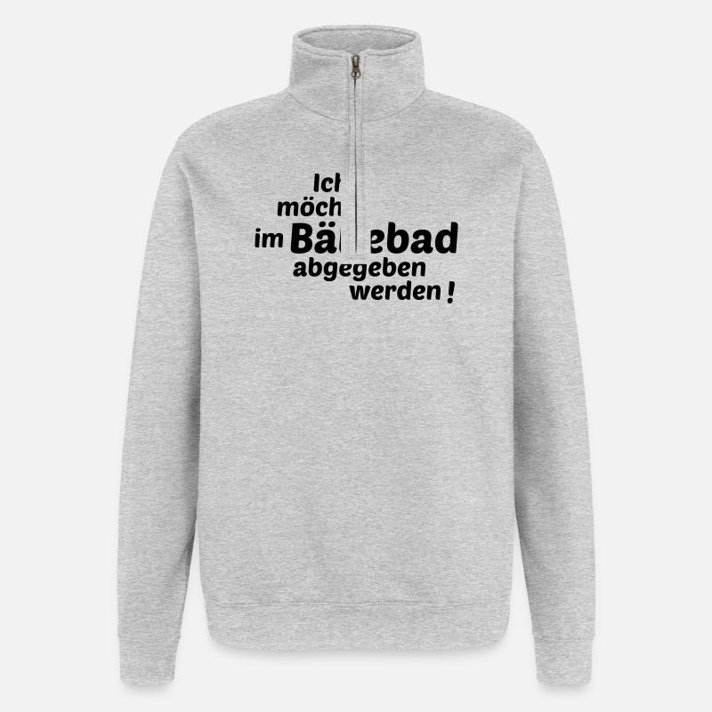 Baellebad - Quarter-Zip Sweatshirt - heather grey