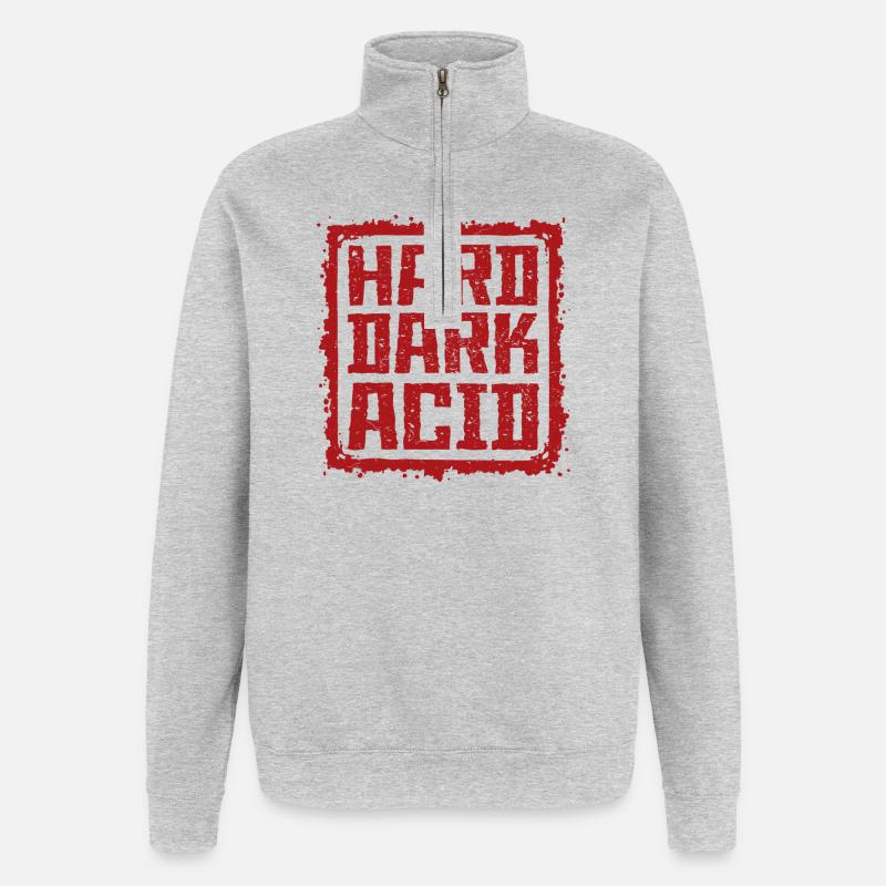 Harte dunkle Säure - Quarter-Zip-Sweatshirt - Grau meliert