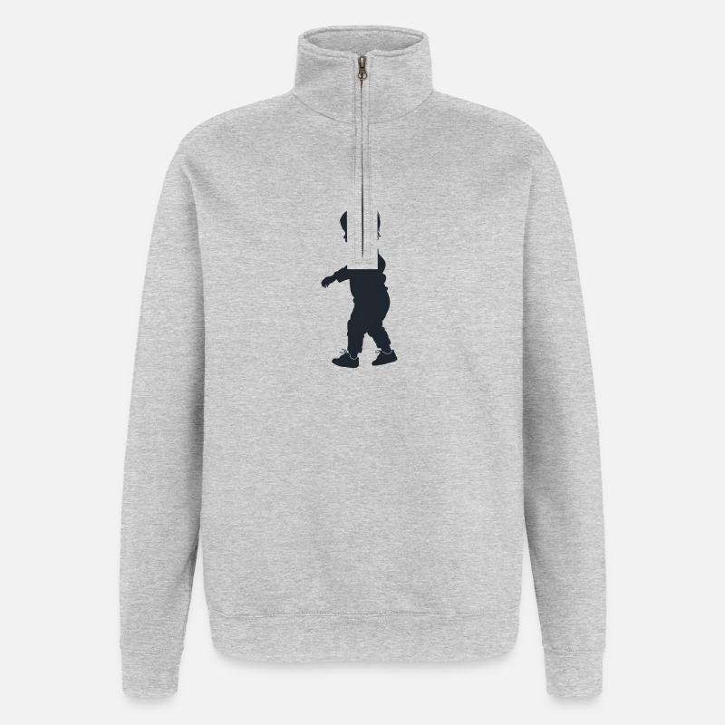 Bébé - Logo Cool Silhouette - Sweat à zip 1/4 - gris chiné