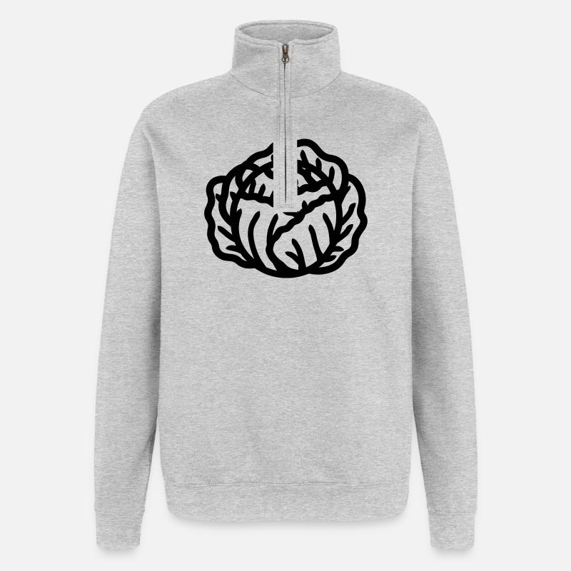 Chou - Sweat à zip 1/4 - gris chiné