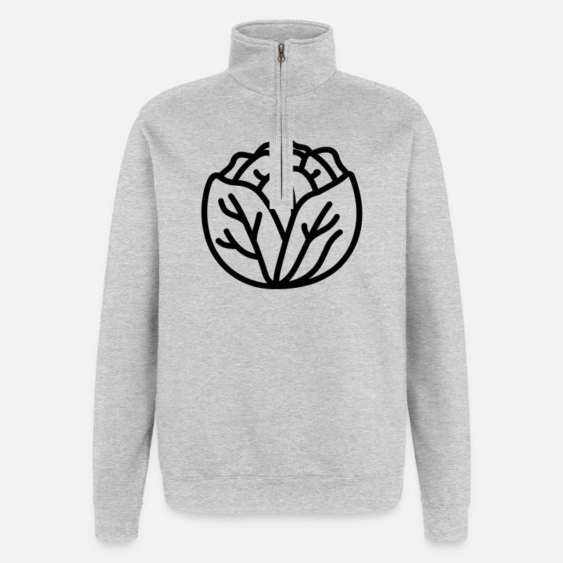 cabbage - Quarter-Zip Sweatshirt - heather grey