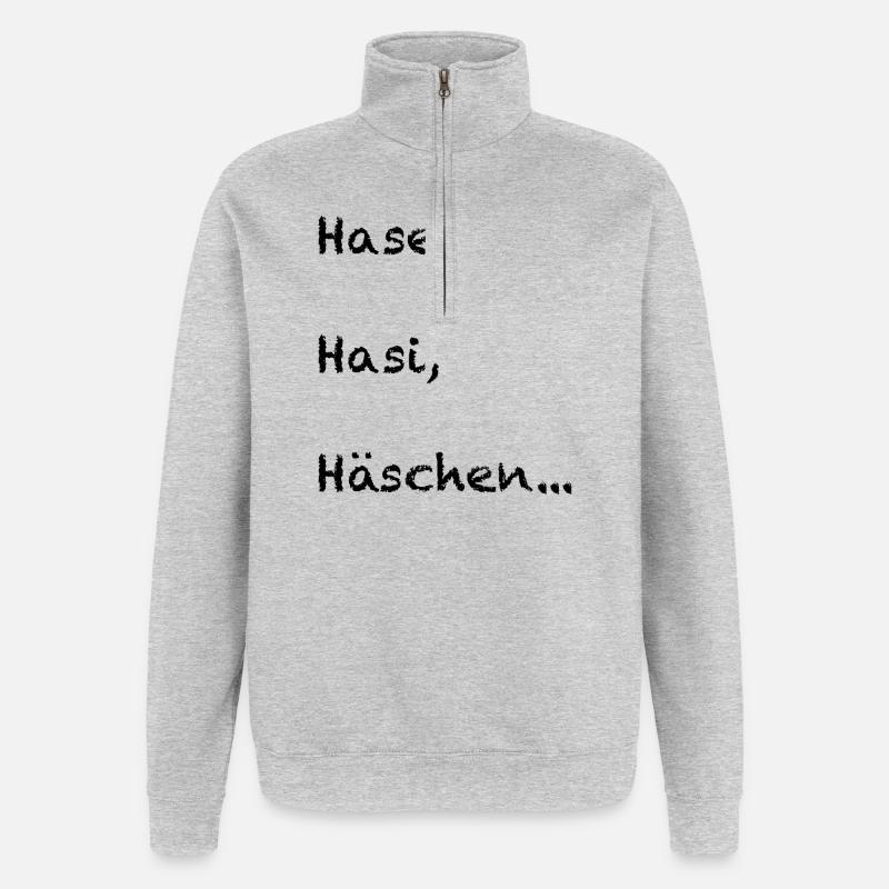 Bunny, bunny, bunny - Quarter-Zip Sweatshirt - heather grey