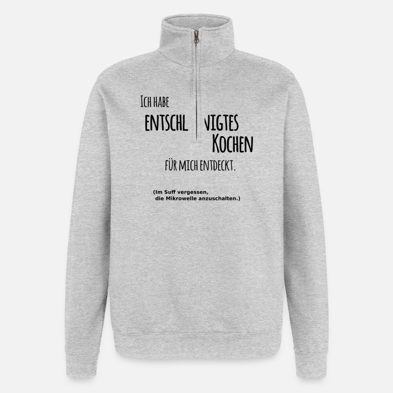 Decelerated cooking - Quarter-Zip Sweatshirt - heather grey